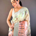 Lakhani Cotton Ombre Kalamkari Saree