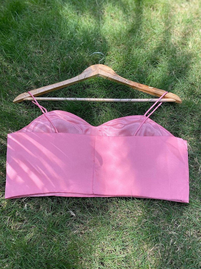 Navy Satin Georgette Floral Print Saree