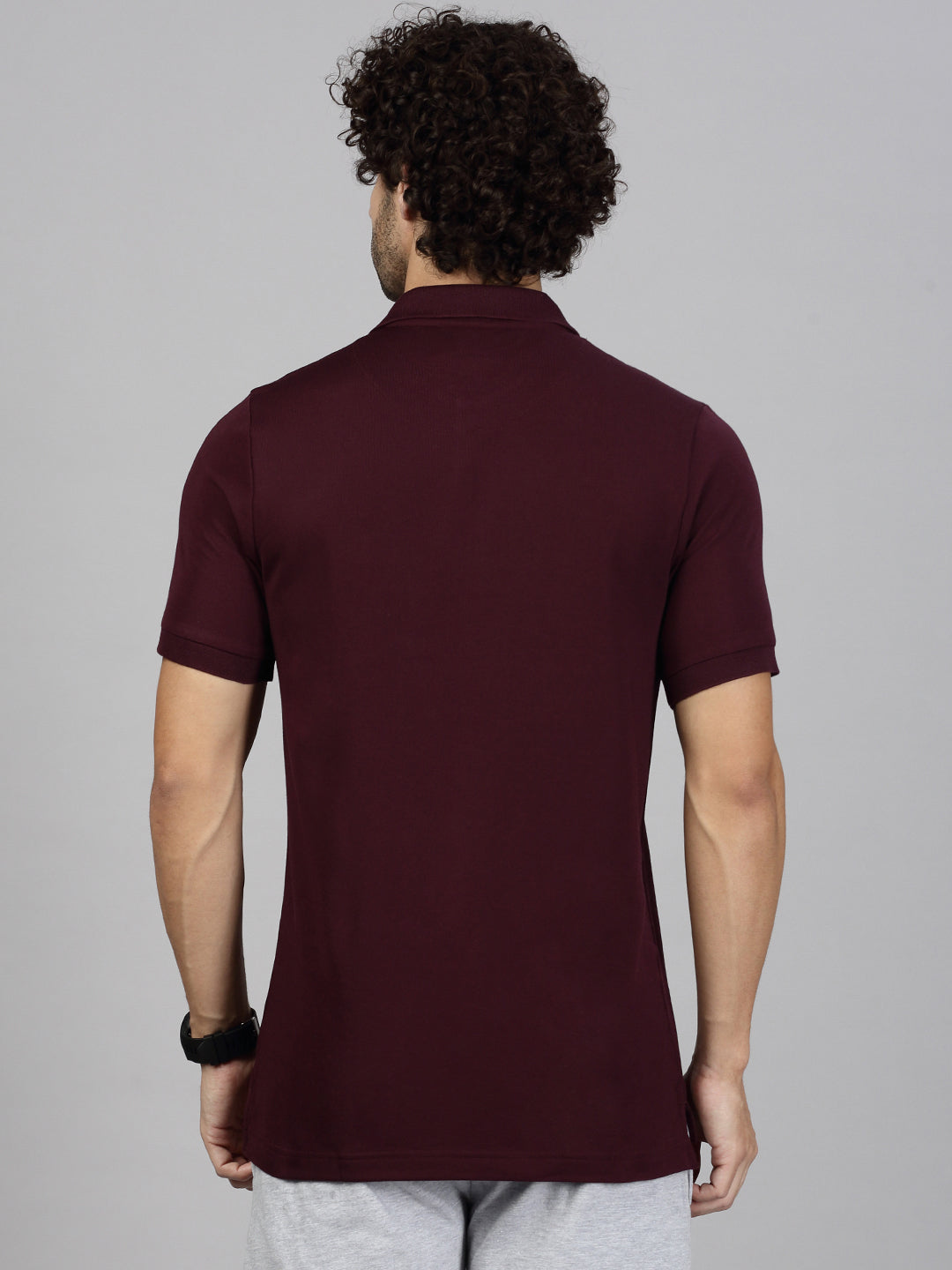Men Cotton Rich Grey & Grape Expert Polo Tshirt Combos