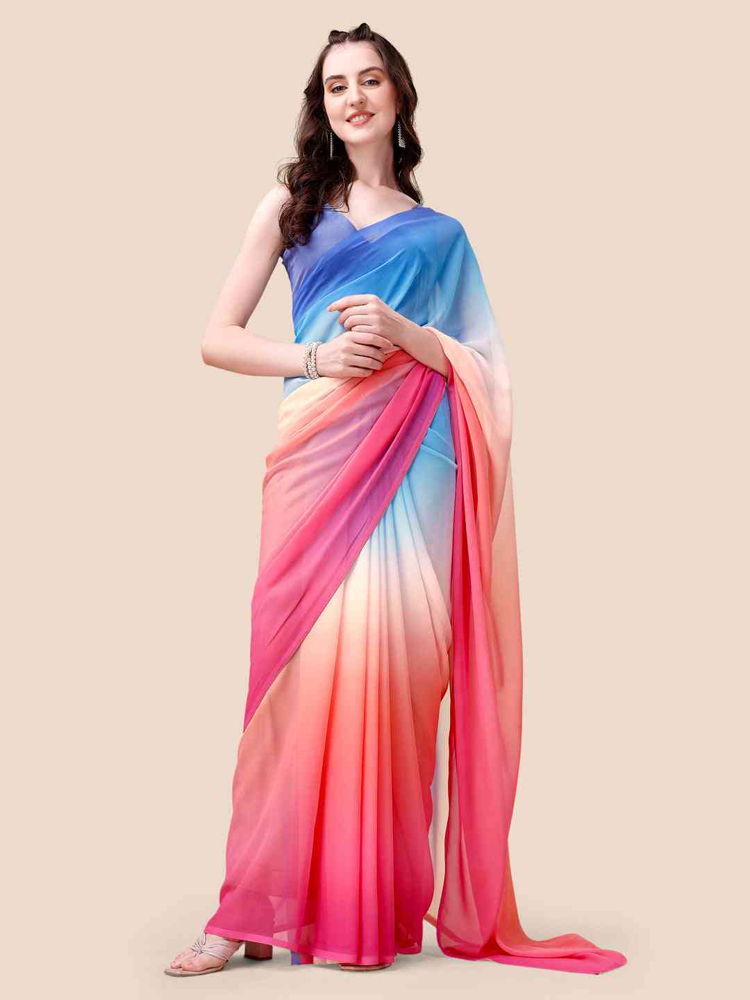 Soft Georgette Bollywood celebrity Wear Saree
