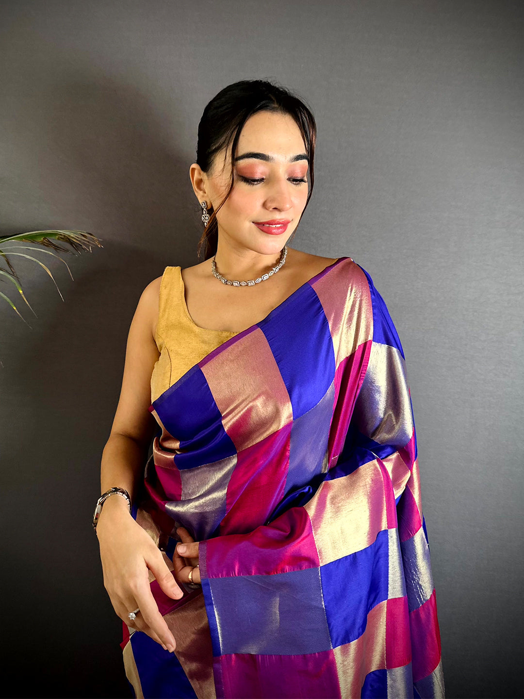 Square Grace Kanjivaram Silk Saree