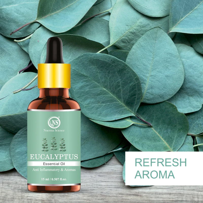 Nuerma Science Eucalyptus Essential Oil For Cold, Fresh Breathing & Joints Pain