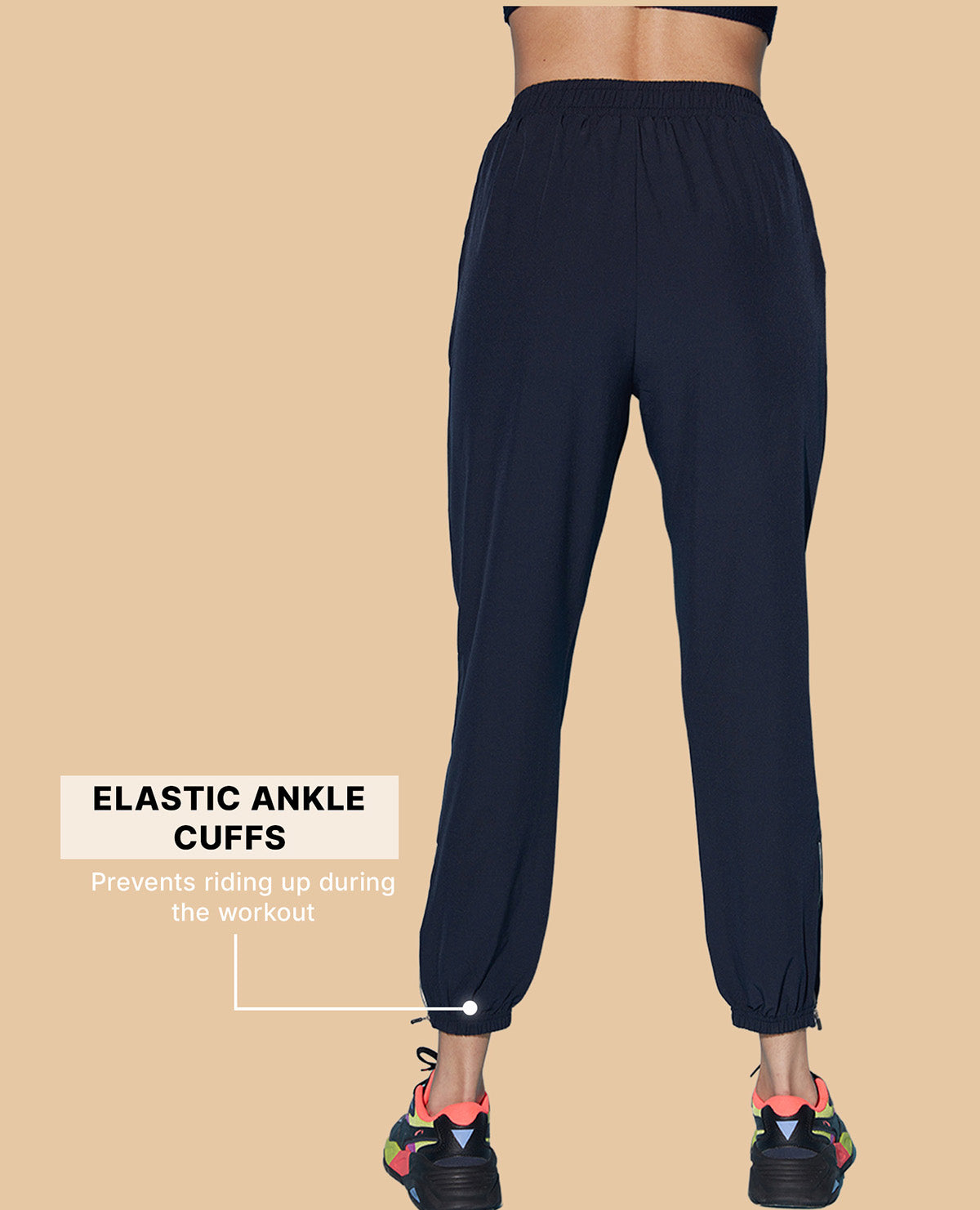 Kica High-Rise Training Track Pants Navy Blue
