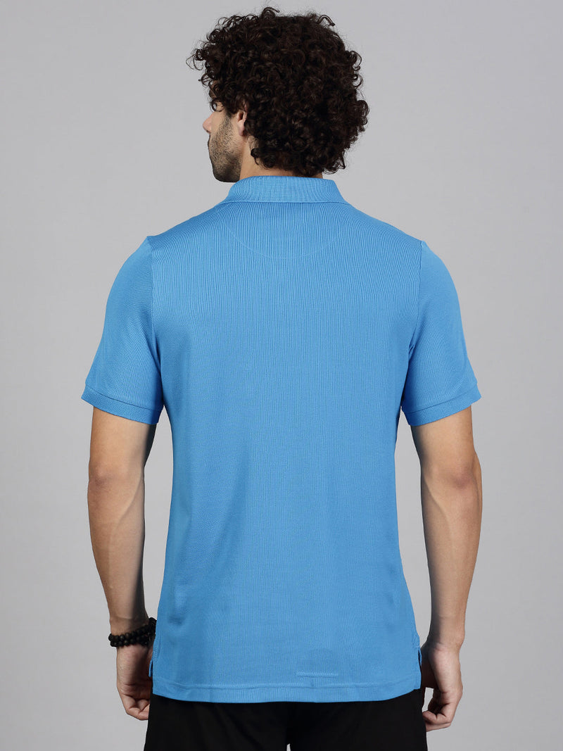 Men Cotton Rich Blue & Beige Expert Polo Tshirt Combos