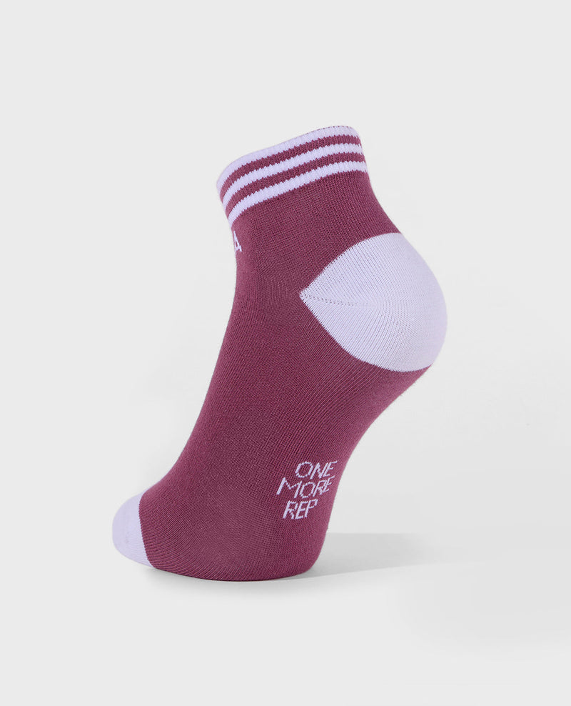 Soft Cotton One More Rep Crew Socks Tulipwood