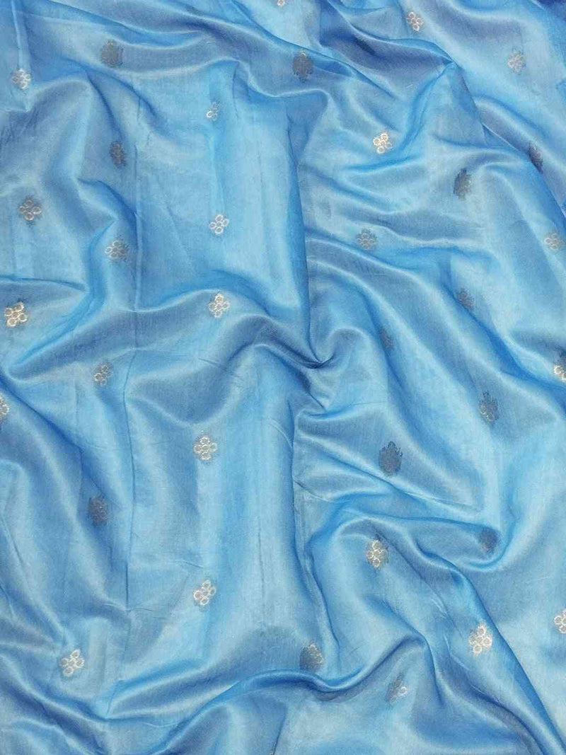 Stylish Soft Slub Silk With Pure Zari And Lakhnavi Badla Weaving