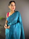 Blue Leheriya Gamthi Silk Sarees