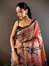 Light Brown Folklore Tissue Chanderi Saree
