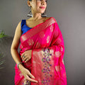 Golden Bloom Banarasi Elegance Saree