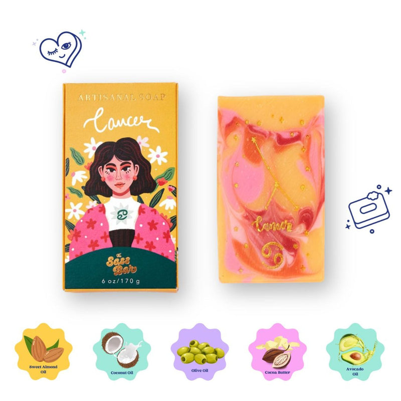 The Sass Bar Cancer Star Sign Soap
