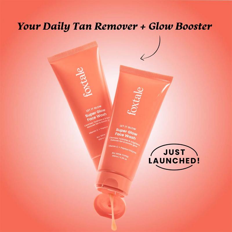 Foxtale Super Glow Face Wash Vitamin C + Papaya Enzyme