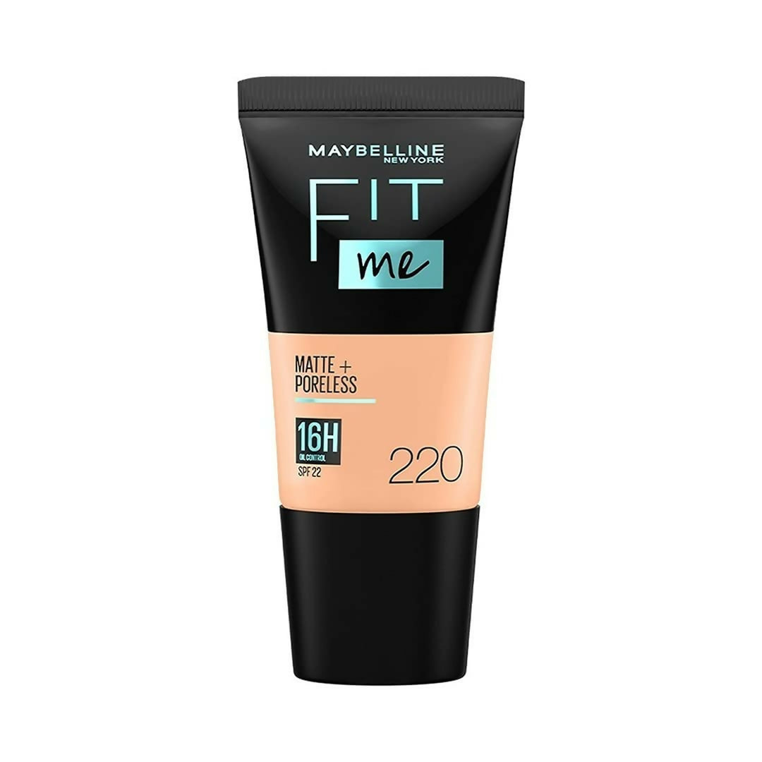 Maybelline New York Fit Me Matte + Poreless Liquid Foundation Normal to Oily Skin - 220 Natural Beige