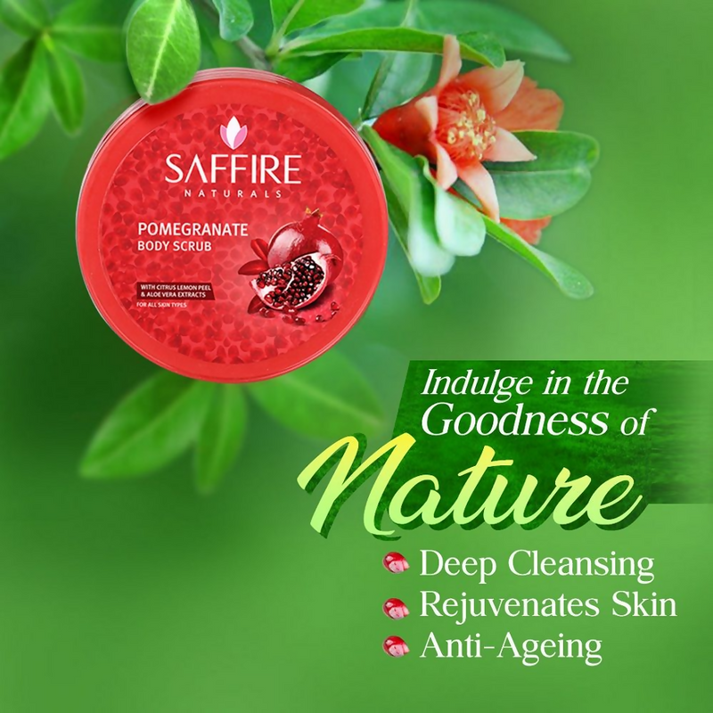 Saffire Naturals Pomegranate Body Scrub