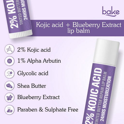 Bake 2% Kojic Acid Tinted Butter Brightening Lip Balm