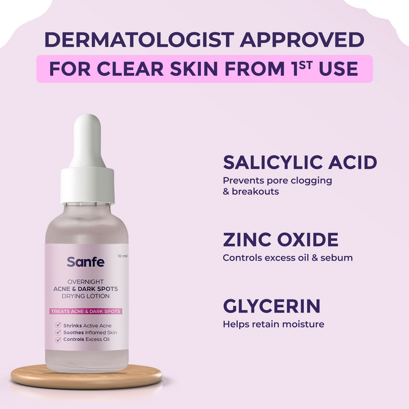 Sanfe Overnight Acne & Dark Spots Drying Lotion