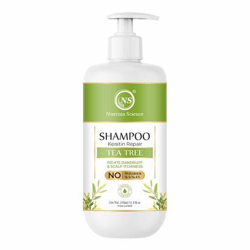 Nuerma Science Keratin Repair Tea Tree Shampoo for Shine, Soft & Frizz-Free Hair Damage Repair