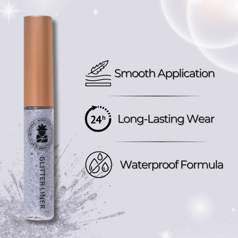 BOBI Glitter Eyeliner Silver Diamond Sparkle Finish