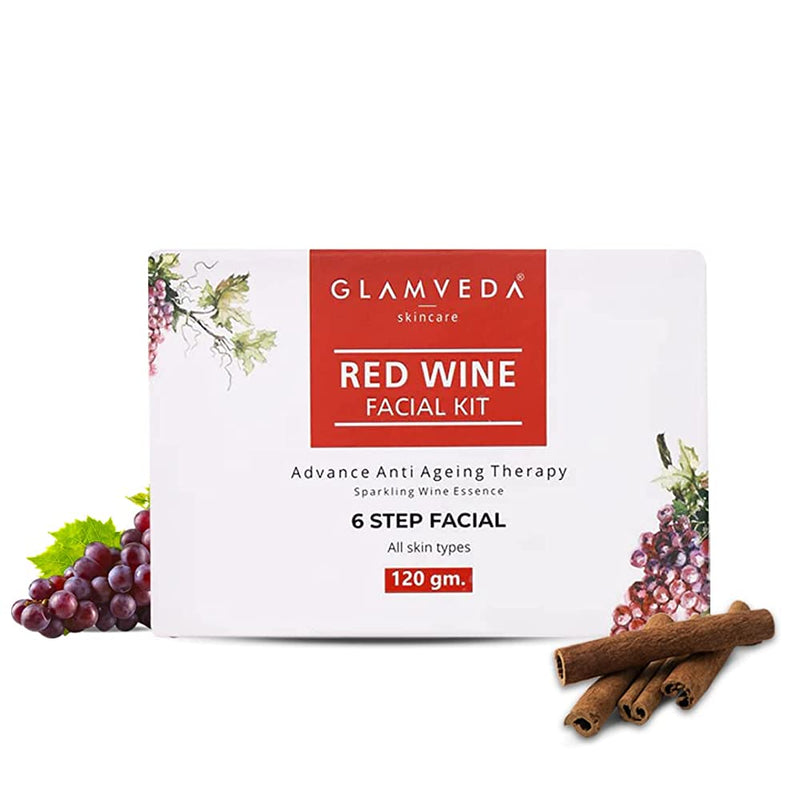 Glamveda Red Wine Advance Anti Ageing Facial Kit - Limited Time Offer