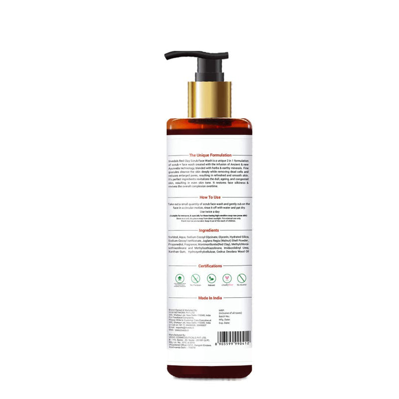 Inveda French Red Clay Scrub Face Wash