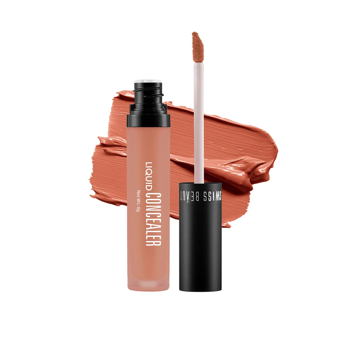 Swiss Beauty Liquid Light Weight Concealer With Full Coverage |Easily Blendable Concealer For Face Makeup With Matte Finish | Shade- Light - Moyen, 6g