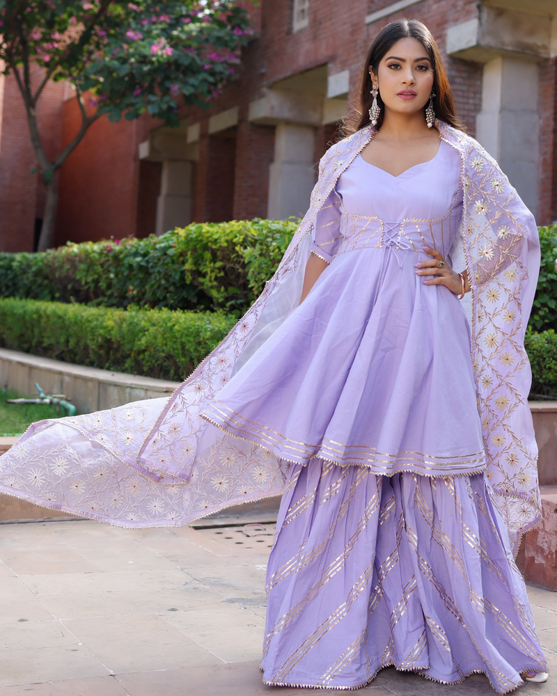 Crown Magic Gotapatti Sharara Set