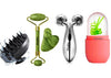 3D Face & Body Massager Set with Ice Roller, Jade, Gua Sha, Scalp Brush