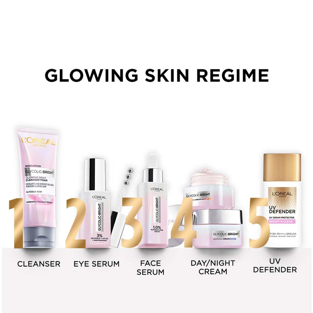 L'Oreal Paris Glycolic Bright Daily Foaming Face Cleanser