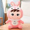 Niku 30cm Pink Plush Doll with Rabbit Ears for Kids & Adults