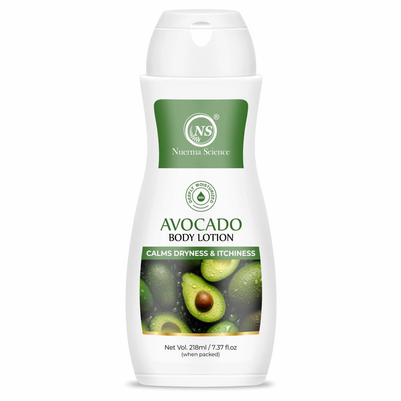 Nuerma Science Avocado Moisturizing Body Lotion for Dry & Sensitive Skin with 24 hr Nourishment