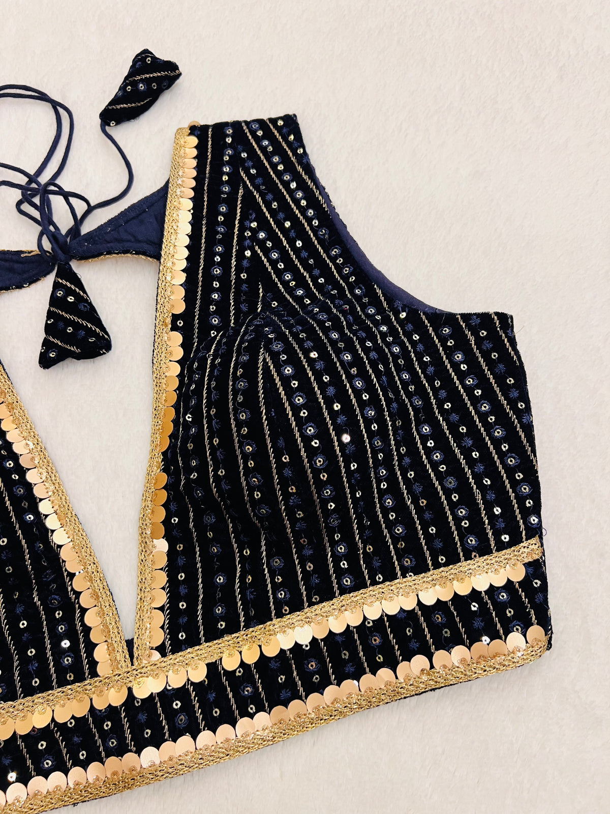 Zariya Sequins Navy blue blouse