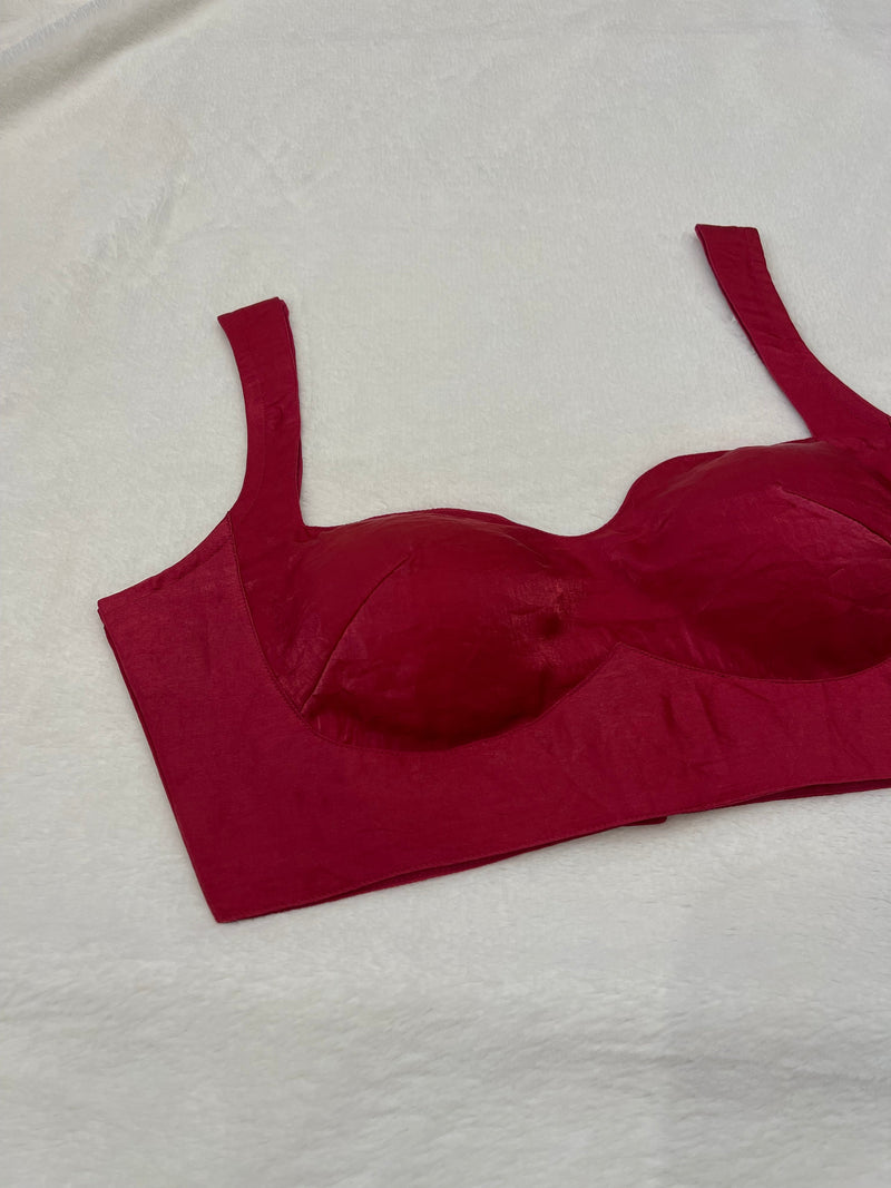 Sunehari Organza Magenta Pink Blouse