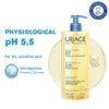 Uriage Cleansing Oil with 25% Glycerin Dermat Recommended Gently Cleanses & Moisturizes Face & Body
