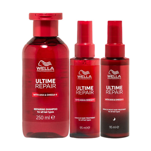 Wella Professionals Ultime Repair Shampoo, Night & Day Hair Serum Combo