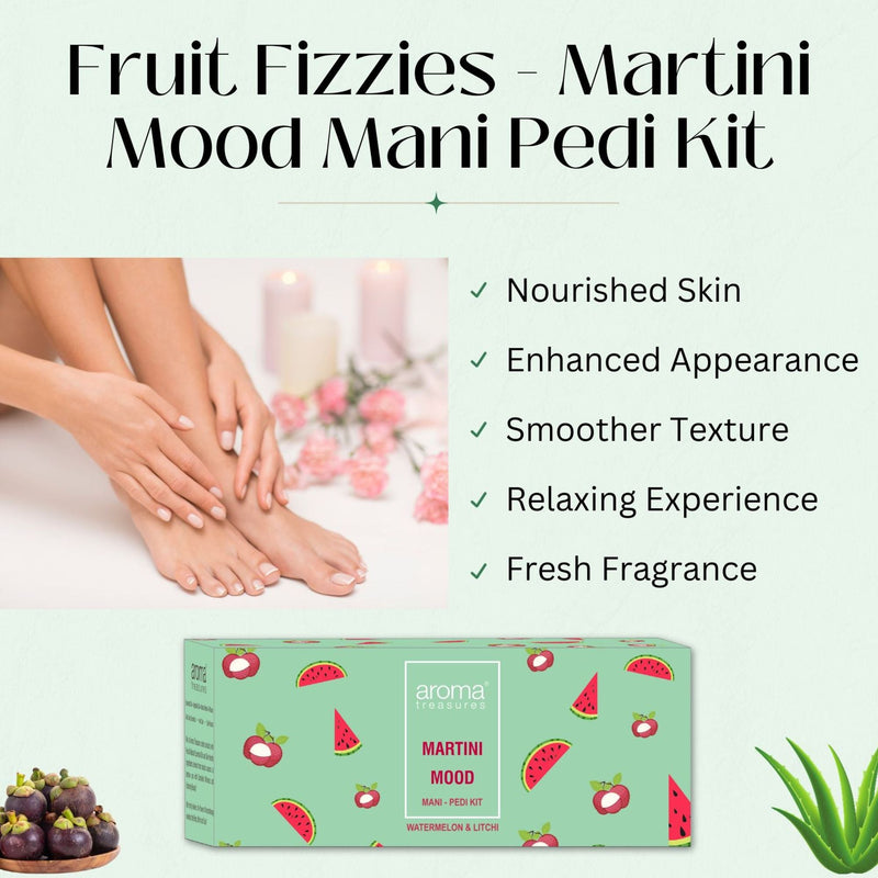 Aroma Treasures Martini Mood Mani-Pedi Kit With Watermelon And Litchi