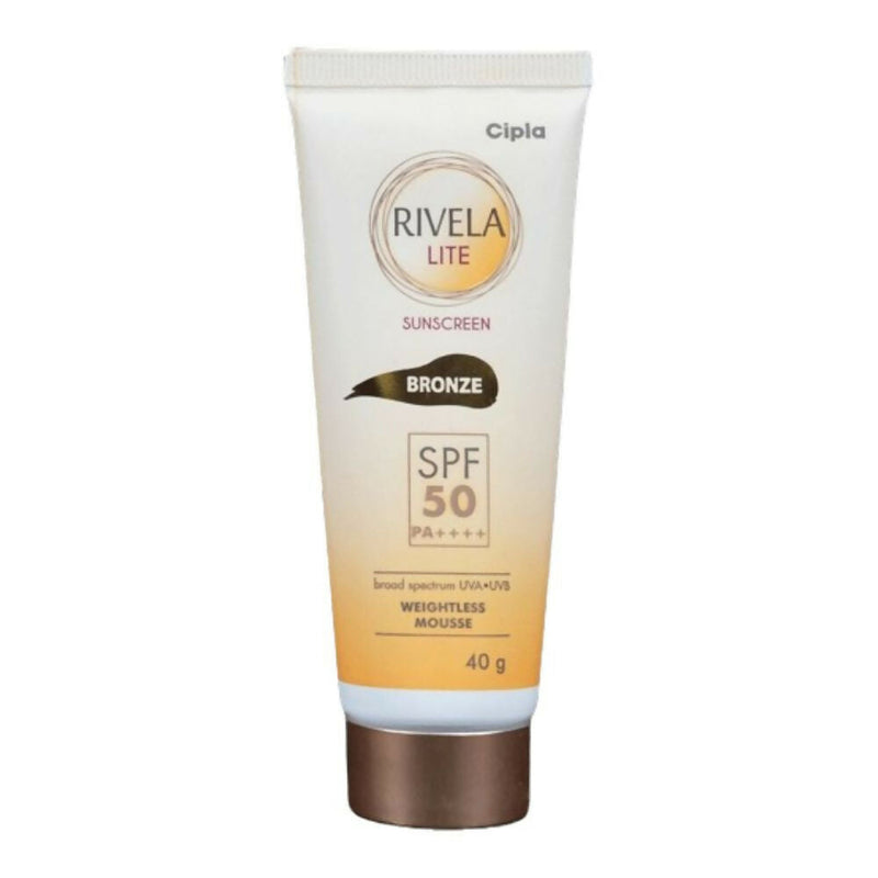 Rivela Lite Weightless Mousse Broad Spectrum UVA/UVB Sunscreen, Bronze SPF 50+