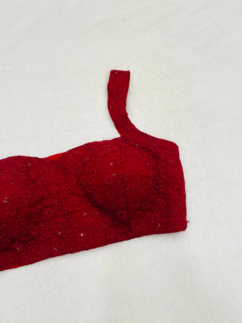 Kaveri Maroon Petal Print Blouses