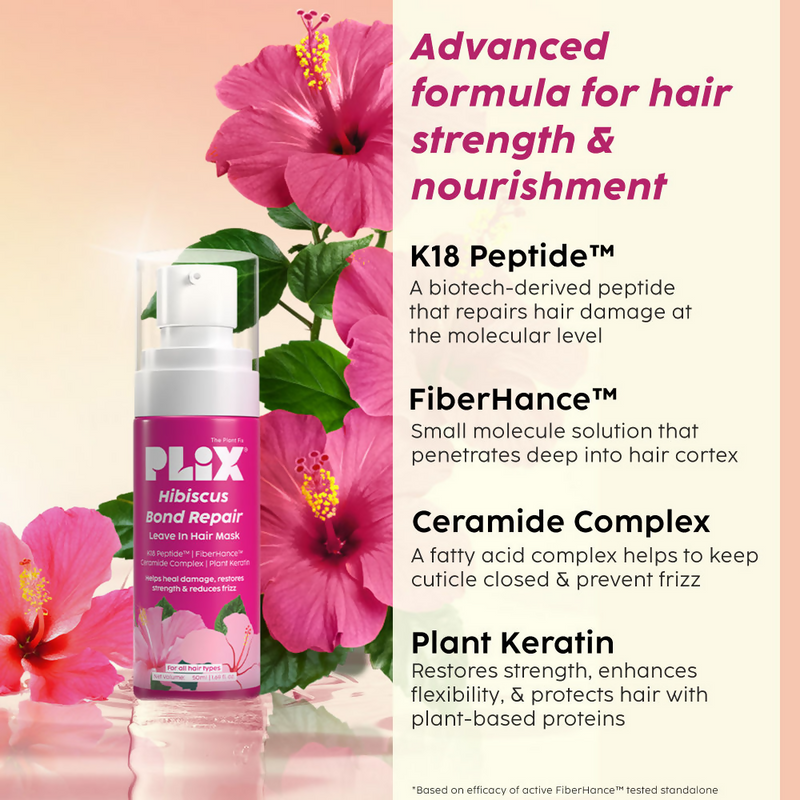 PLIX The Plant Fix Hibiscus Bond Repair Leave In Hair Mask