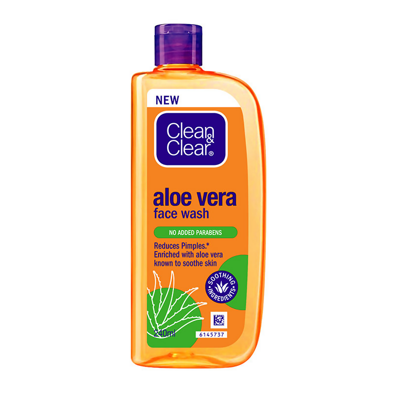 Clean & Clear Aloe Vera Face Wash - Gentle Hydrating Cleanser for Oily Skin