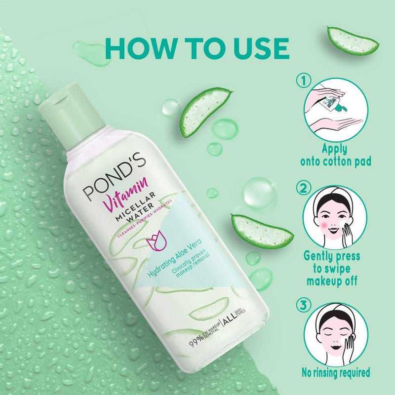 Ponds Vitamin Micellar Water Hydrating Aloe Vera