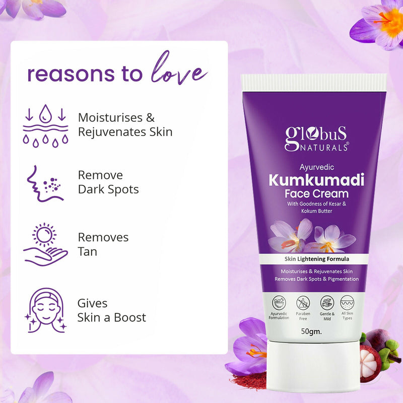 Globus Naturals Ayurvedic Kumkumadi Skin Lightening Face Cream