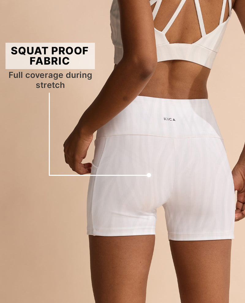 High Waisted Second SKN Booty Shorts Animal print White