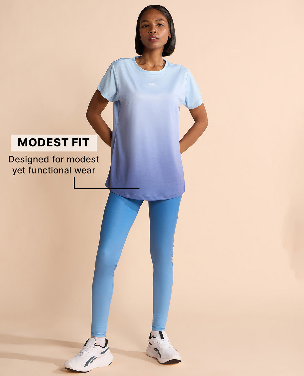 Training Active Tunic Tshirt Ombre Blue