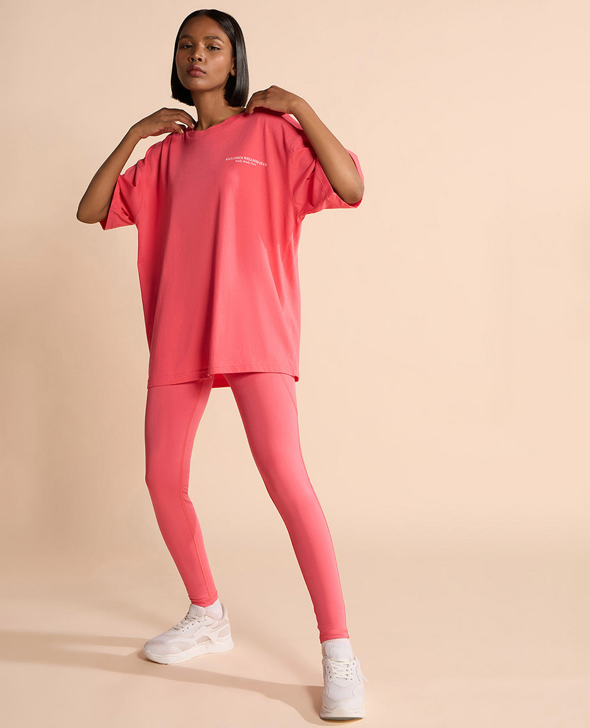 Kica Cotton Oversized Printed Graphic T Shirt Apple