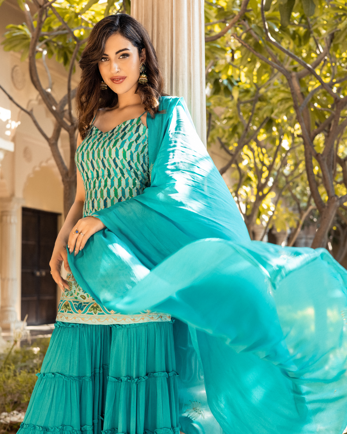 Nazreen Georgette Sharara Set