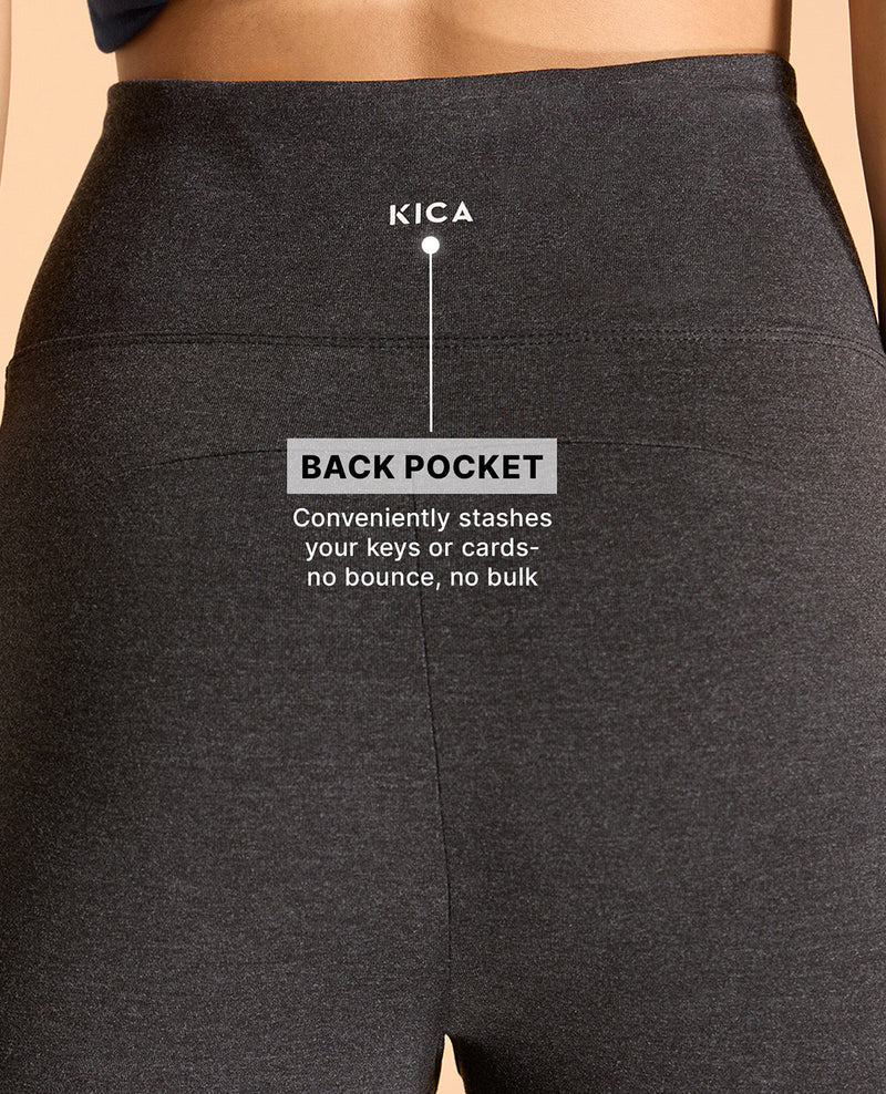 Kica Criss Cross Cotton Flare Comfort Pants Black