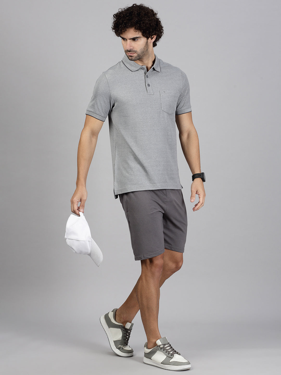 Men Cotton Rich Grey & Grape Expert Polo Tshirt Combos