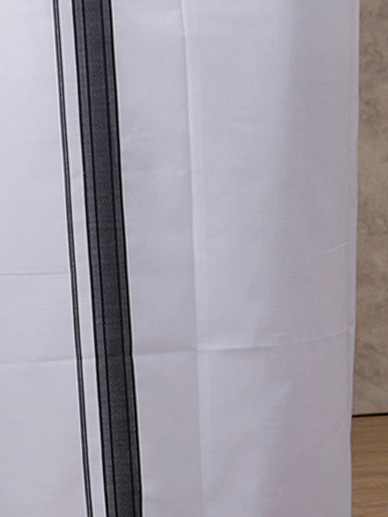 Men Black Matching Border Dhoti & Full Sleeves Shirt Set Evolution IC10