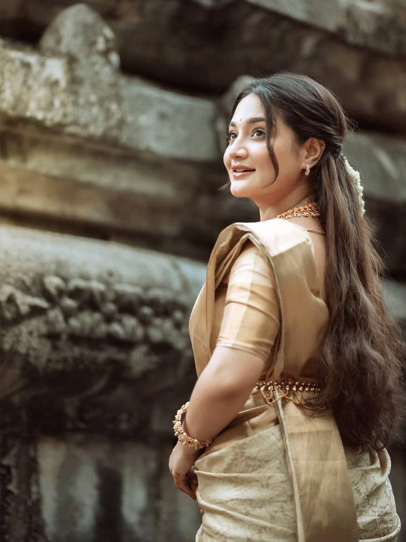 Regal Gold Kanjivaram Tissue Saree