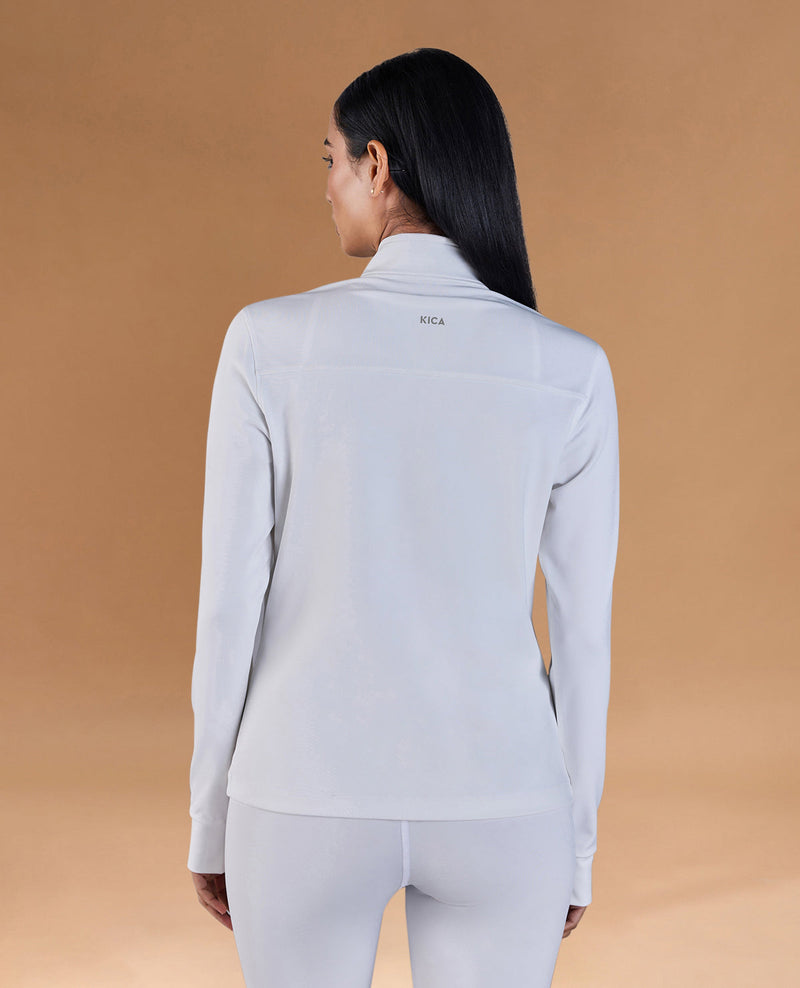 Gym Training Jacket in Second SKN Fabric White