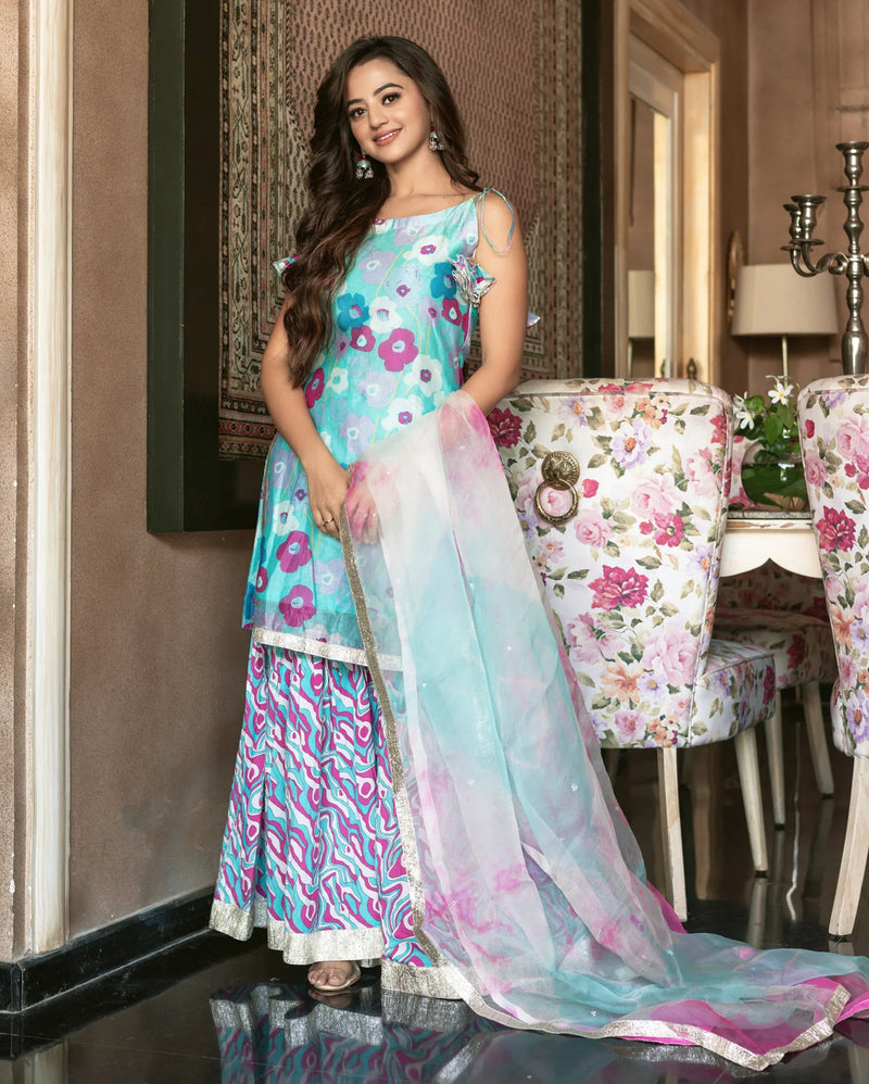 Dizi Chanderi Sharara Set